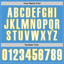 Загрузить изображение в средство просмотра галереи, Custom Powder Blue White-Gold Performance T-Shirt