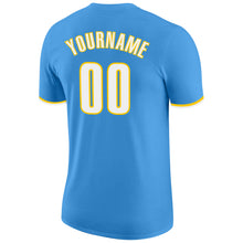 Загрузить изображение в средство просмотра галереи, Custom Powder Blue White-Gold Performance T-Shirt