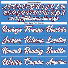 Load image into Gallery viewer, Custom Powder Blue White-Red Authentic Baseball Jersey