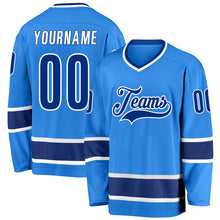 Charger l'image dans la galerie, Custom Powder Blue Royal-White Hockey Jersey