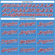 Load image into Gallery viewer, Custom Powder Blue Crimson-White Authentic Baseball Jersey