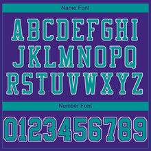 Загрузить изображение в средство просмотра галереи, Custom Purple Aqua-White Mesh Authentic Football Jersey
