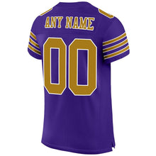 Laden Sie das Bild in den Galerie-Viewer, Custom Purple Old Gold-White Mesh Authentic Football Jersey