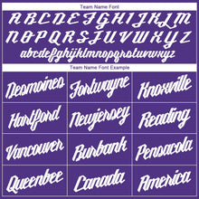 Load image into Gallery viewer, Custom Purple White Round Neck Suit Basketball Jersey