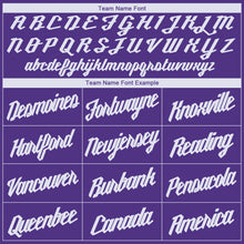 Load image into Gallery viewer, Custom Purple White V-Neck Basketball Jersey