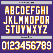 Загрузить изображение в средство просмотра галереи, Custom Purple White-Gold Authentic Baseball Jersey