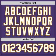 Загрузить изображение в средство просмотра галереи, Custom Purple White-Gold Authentic Baseball Jersey