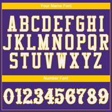 Загрузить изображение в средство просмотра галереи, Custom Purple White-Gold Authentic Baseball Jersey