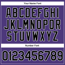 Загрузить изображение в средство просмотра галереи, Custom Purple Black-Gray Authentic Throwback Rib-Knit Baseball Jersey Shirt