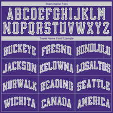 Load image into Gallery viewer, Custom Stitched Purple White-Gray Sports Pullover Sweatshirt Hoodie