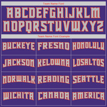 Load image into Gallery viewer, Custom Stitched Purple Orange-Gray Sports Pullover Sweatshirt Hoodie