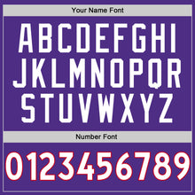 Load image into Gallery viewer, Custom Purple White-Red Authentic Throwback Basketball Jersey