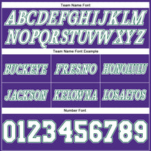 Charger l'image dans la galerie, Custom Purple White-Kelly Green Authentic Throwback Basketball Shorts