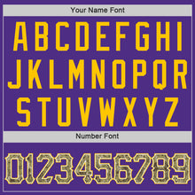 Laden Sie das Bild in den Galerie-Viewer, Custom Purple Camo-Gold Authentic Throwback Basketball Jersey