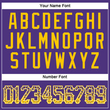 Load image into Gallery viewer, Custom Purple Gold-White Authentic Drift Fashion Baseball Jersey