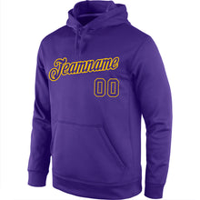 Загрузить изображение в средство просмотра галереи, Custom Stitched Purple Purple-Gold Sports Pullover Sweatshirt Hoodie
