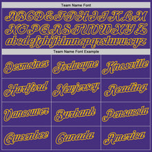 Загрузить изображение в средство просмотра галереи, Custom Stitched Purple Purple-Gold Sports Pullover Sweatshirt Hoodie