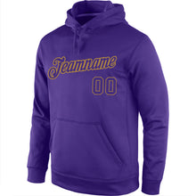 Загрузить изображение в средство просмотра галереи, Custom Stitched Purple Purple-Old Gold Sports Pullover Sweatshirt Hoodie