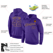 Загрузить изображение в средство просмотра галереи, Custom Stitched Purple Purple-Old Gold Sports Pullover Sweatshirt Hoodie