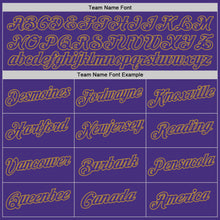 Загрузить изображение в средство просмотра галереи, Custom Stitched Purple Purple-Old Gold Sports Pullover Sweatshirt Hoodie