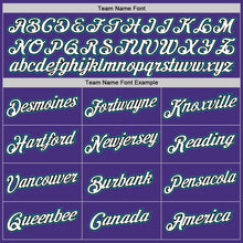 Load image into Gallery viewer, Custom Stitched Purple White-Aqua Sports Pullover Sweatshirt Hoodie