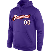 Load image into Gallery viewer, Custom Stitched Purple White-Red Sports Pullover Sweatshirt Hoodie