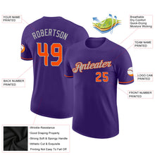 Load image into Gallery viewer, Custom Purple Orange-Gray Performance T-Shirt