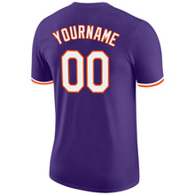Load image into Gallery viewer, Custom Purple White-Orange Performance T-Shirt