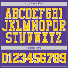 Загрузить изображение в средство просмотра галереи, Custom Stitched Purple Gold-White Sports Pullover Sweatshirt Hoodie