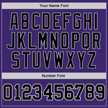 Загрузить изображение в средство просмотра галереи, Custom Purple Black-Gray Authentic Baseball Jersey