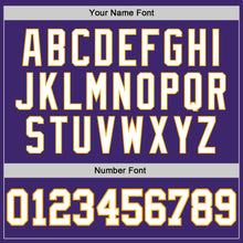 Загрузить изображение в средство просмотра галереи, Custom Purple White-Gold Authentic Baseball Jersey