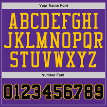 Загрузить изображение в средство просмотра галереи, Custom Stitched Purple Black Pinstripe Black-Gold Sports Pullover Sweatshirt Hoodie