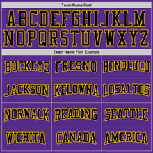 Загрузить изображение в средство просмотра галереи, Custom Stitched Purple Black Pinstripe Black-Gold Sports Pullover Sweatshirt Hoodie