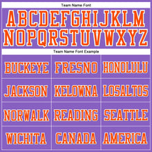 Загрузить изображение в средство просмотра галереи, Custom Purple Orange-White Stitched Cuffed Knit Hat