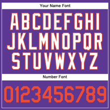 Laden Sie das Bild in den Galerie-Viewer, Custom Purple Orange-White Authentic Throwback Basketball Jersey