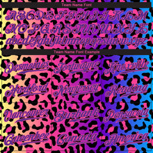 Laden Sie das Bild in den Galerie-Viewer, Custom Purple Purple-Pink 3D Pattern Design Leopard Authentic Baseball Jersey