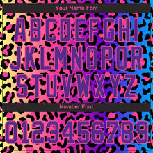 Laden Sie das Bild in den Galerie-Viewer, Custom Purple Purple-Pink 3D Pattern Design Leopard Authentic Baseball Jersey