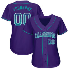 Загрузить изображение в средство просмотра галереи, Custom Purple Teal-White Authentic Drift Fashion Baseball Jersey