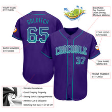 Загрузить изображение в средство просмотра галереи, Custom Purple Teal-White Authentic Drift Fashion Baseball Jersey