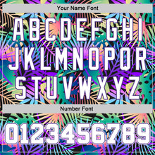 Загрузить изображение в средство просмотра галереи, Custom Purple White-Purple 3D Pattern Tropical Hawaii Plants Authentic Basketball Jersey