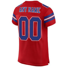 Load image into Gallery viewer, Custom Red Royal-White Mesh Authentic Football Jersey
