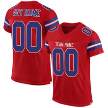 Загрузить изображение в средство просмотра галереи, Custom Red Royal-White Mesh Authentic Football Jersey