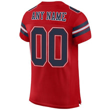 Загрузить изображение в средство просмотра галереи, Custom Red Navy-White Mesh Authentic Football Jersey