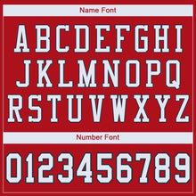 Загрузить изображение в средство просмотра галереи, Custom Red White-Navy Mesh Authentic Football Jersey
