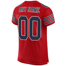 Загрузить изображение в средство просмотра галереи, Custom Red Navy-White Mesh Authentic Football Jersey