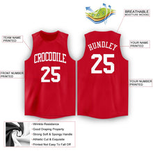 Charger l'image dans la galerie, Custom Red White Round Neck Basketball Jersey