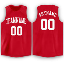 Charger l'image dans la galerie, Custom Red White Round Neck Basketball Jersey