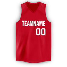 Charger l'image dans la galerie, Custom Red White V-Neck Basketball Jersey