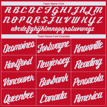 Load image into Gallery viewer, Custom Red White V-Neck Basketball Jersey