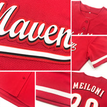 Load image into Gallery viewer, Custom Red Navy-White Authentic Baseball Jersey
